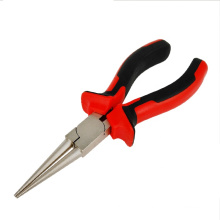 High carbon steel satin nickel plated Europe type round nose pliers